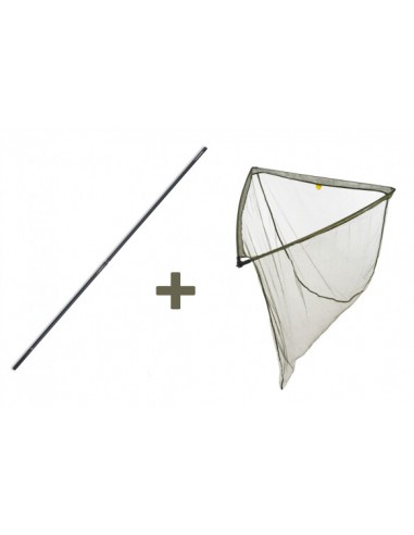 Landing net LevelM 100 x 100 cm + Landing net Handle Professional