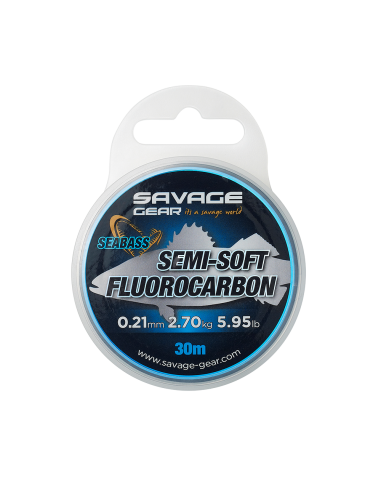 SEMI-SOFT FLUOROCARBON SEABASS 30M 0.29MM 4.79KG 10.56LB CLE