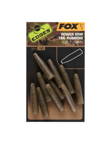 Fox EDGES™ Camo Powergrip Tail Rubbers (Size 7)