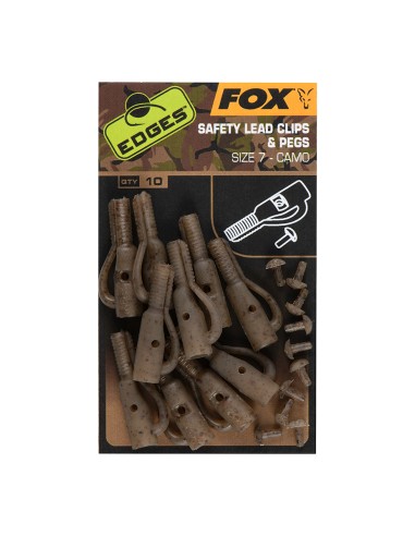 Fox EDGES™ Camo Safety Lead Clip & Pegs (Size 7)